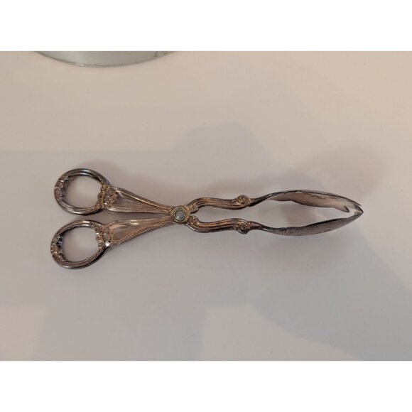 Vintage Gorham Heritage Italian Silver-Plated Ornate Ice Tongs Scissors - Picture 1 of 6